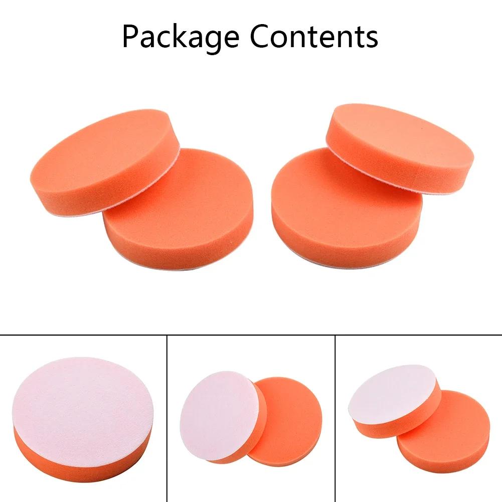 Power Tools Orange - 4Pcs 125mm Car Polishing Sponge Orange