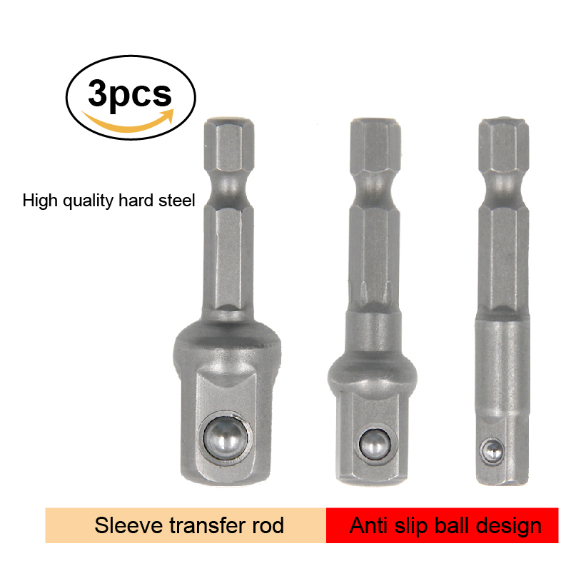 Power Tools Plumbing - 3PC natural hexagonal handle extension rod