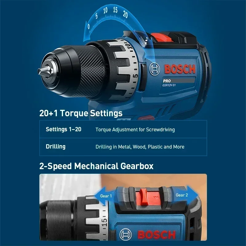 BOSCH GSR12V-31 Cordless Elect - огляд і ціна Cordless Drill Driver