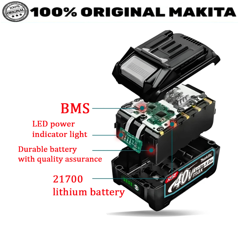 100% NEW  Makita 40V Max 5.0Ah - огляд і ціна Makita Power Tools Xgt