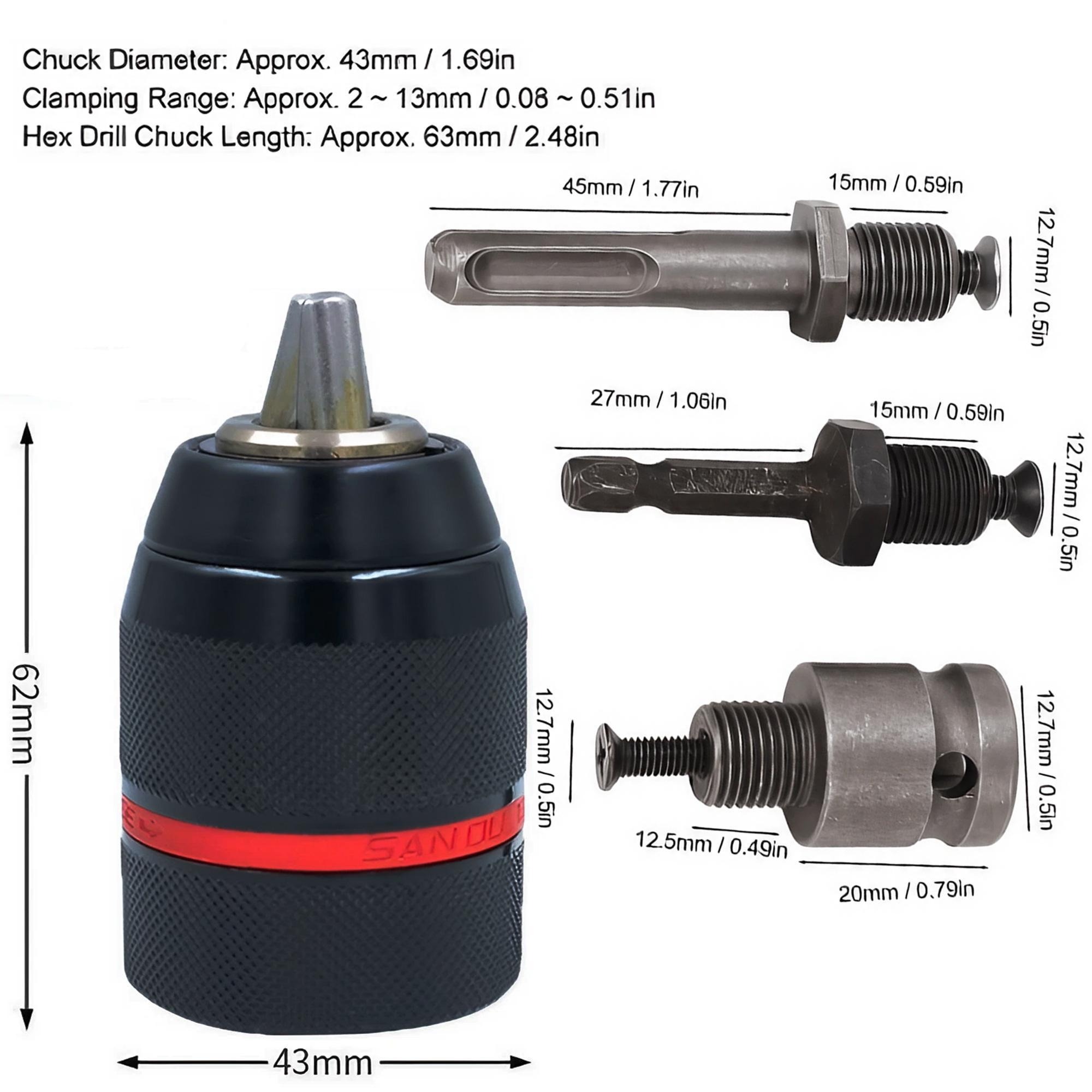 Keyless Drill Chuck Impact Dri - огляд і ціна Power Z Tools