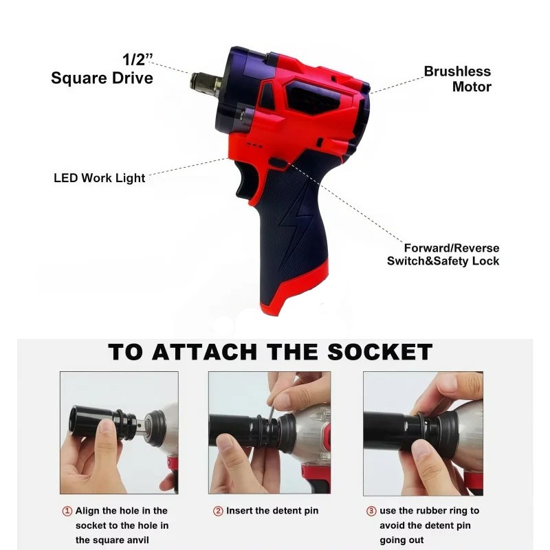 12V Brushless Electric Impact  - огляд і ціна Cordless Drill Driver
