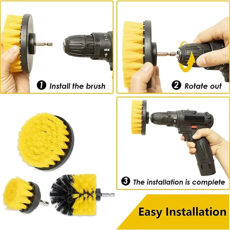 3 pcs/set drill brush set powe - огляд і ціна Power Z Tools