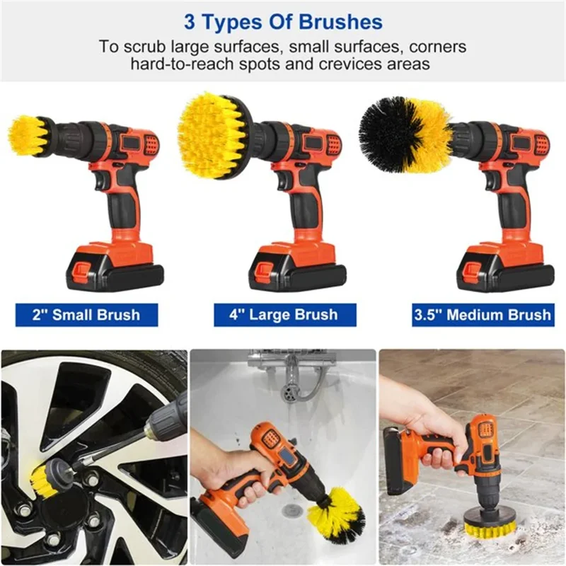 3 pcs/set drill brush set powe - огляд і ціна Power Z Tools