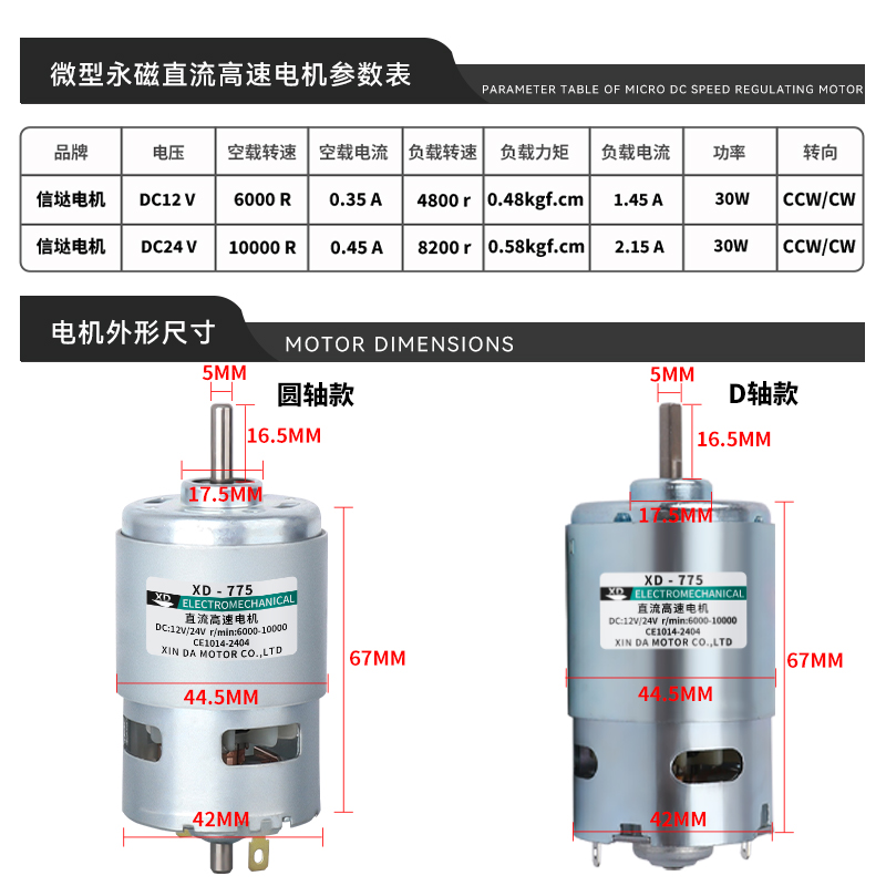 775 DC Motor 12V/24V High Powe - огляд і ціна Power Tools Lowes
